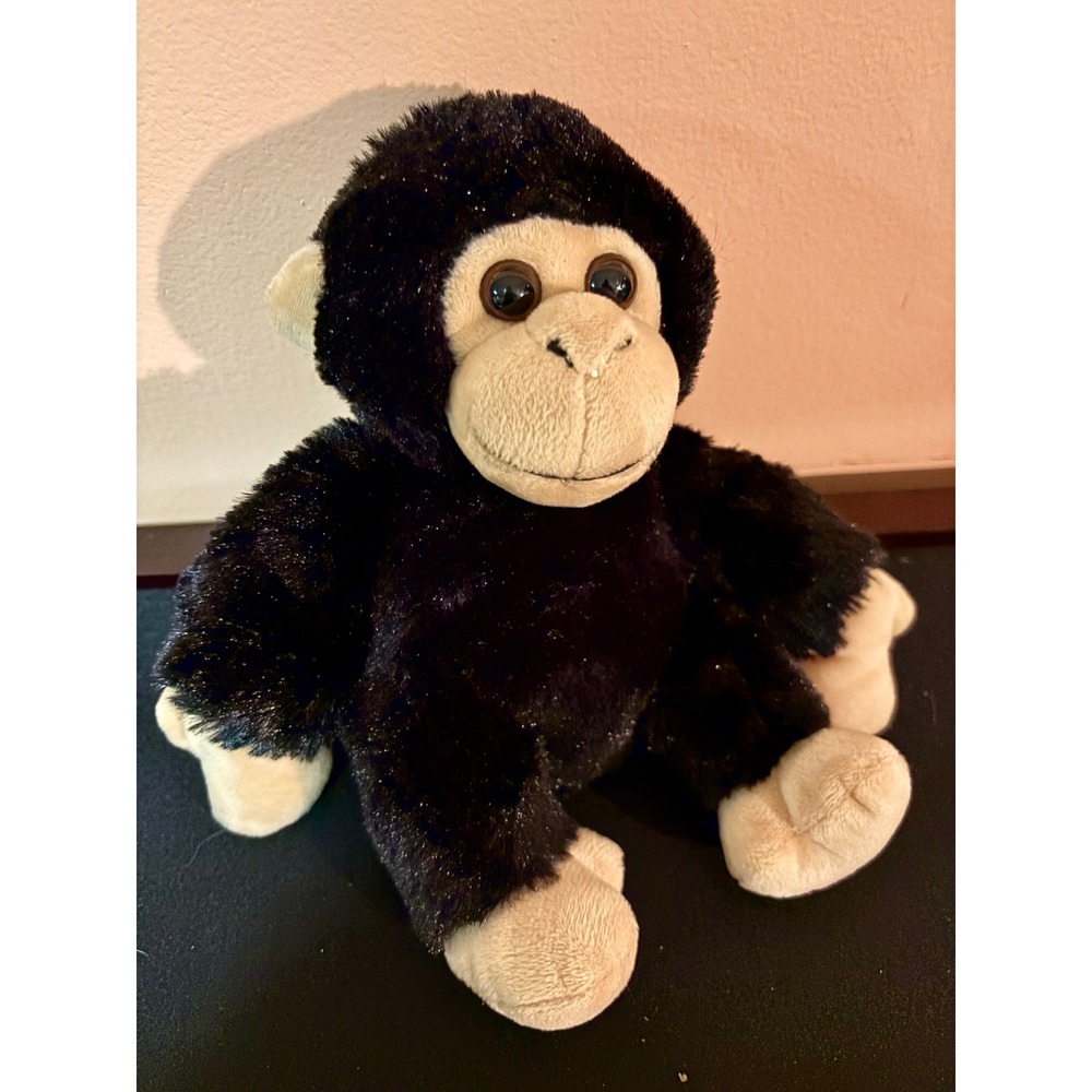 Wild Republic Chimpanzee Plush Black Tan Monkey Stuffed Animal 8 Inch